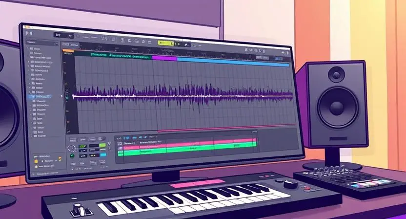 DAW interface displaying an automation envelope being edited for volume control