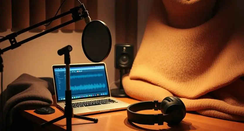 A home recording space designed for professional vocal capture